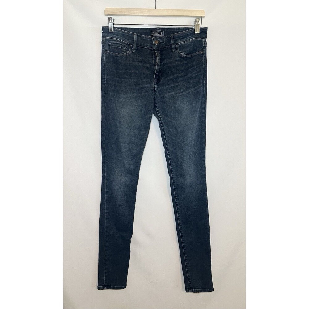 ABERCROMBIE & FITCH‎ Harper Super Skinny Denim Blue Jeans Women's Tall 27/4 LONG